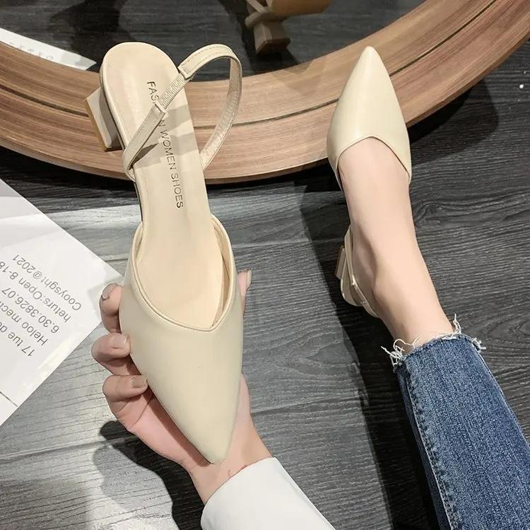 Women Pumps Summer Fashion Sexy Pointed Toe Women's High Heels Shoes Sandals 2024 New Ladies Wedding Party Mules Shoes Slippers