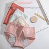 Cotton Period Briefs Middle Waist Women's Underpants Simple Menstrual Panties  Female