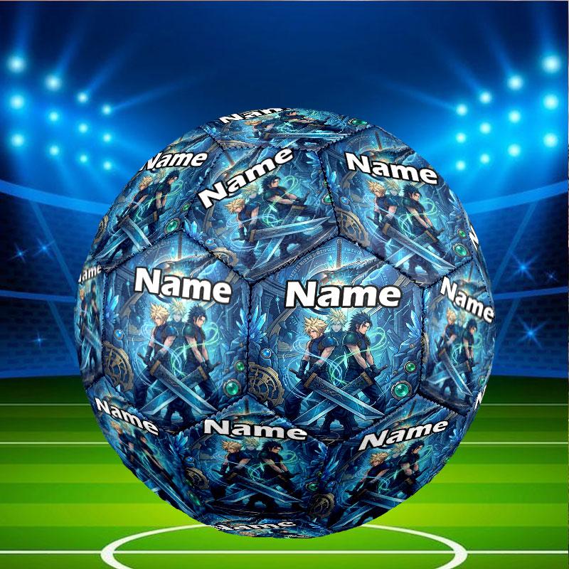 Custom Name Personalized Final Fantasy Print Size 5 Soccer Ball Training & Match Football, for Team, Kicking, Gift for Football Enthusiasts