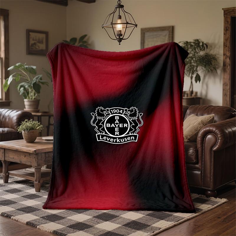 Bayer Leverkusen Football Print Flannel Blanket Soft Warm Sofa Bed Throw Blanket For Home Office Bedroom