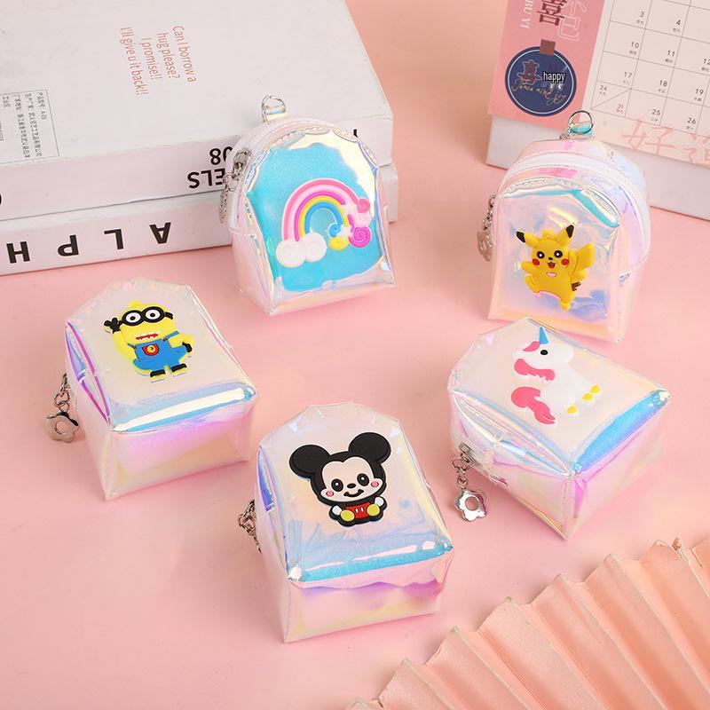 Милый мультяшный мини-кошелек для монет и брелок для ключей в корейском стиле