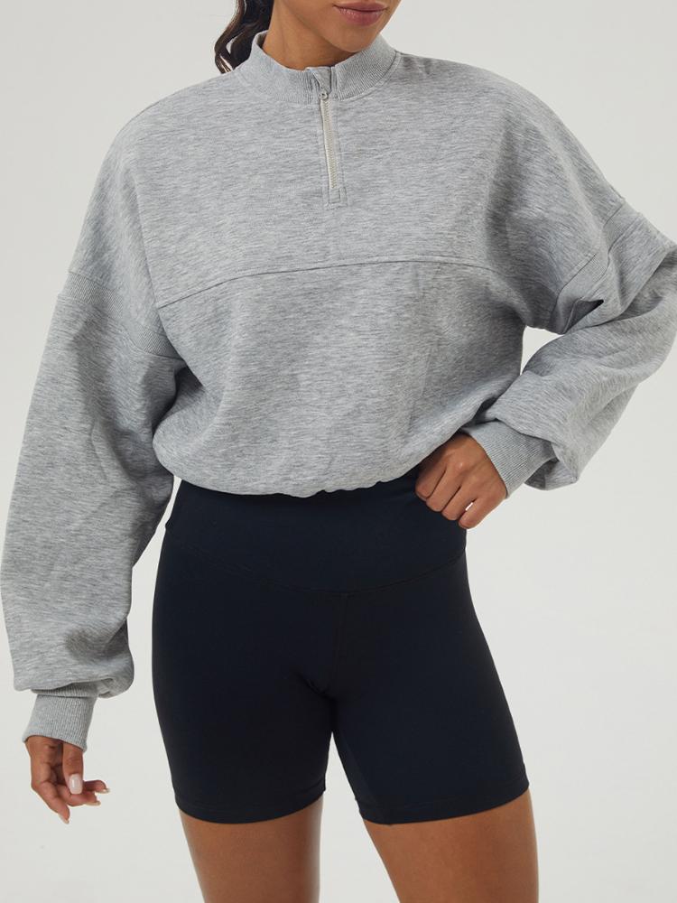 Осень-зима свободные спортивные толстовки женские пуловеры с длинным рукавом на молнии тренировочная рубашка женские джоггеры фитнес-тренировки топы