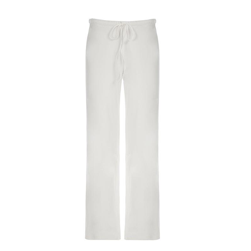 Осенний повседневный стиль, тонкий бархат, сексуальная футболка с V-образным вырезом, эластичный пояс, свободные брюки, трикотажный комплект из двух предметов