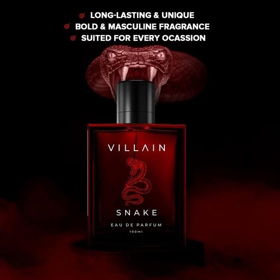 Villain Snake Perfume for Men 100ml | Long Lasting Perfume | Strong, Smoky, Sexy and Masculine| Premium EDP Perfume For Men | Best Gift For Men