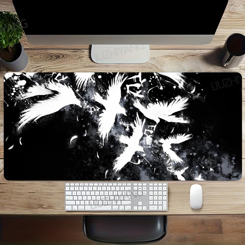 Flying White Dove Mouse Pad Large Gaming Accessory Rug XXL Game Rubber Desk Mat Non-Slip Computer Keyboard Laptop Long Mousepad