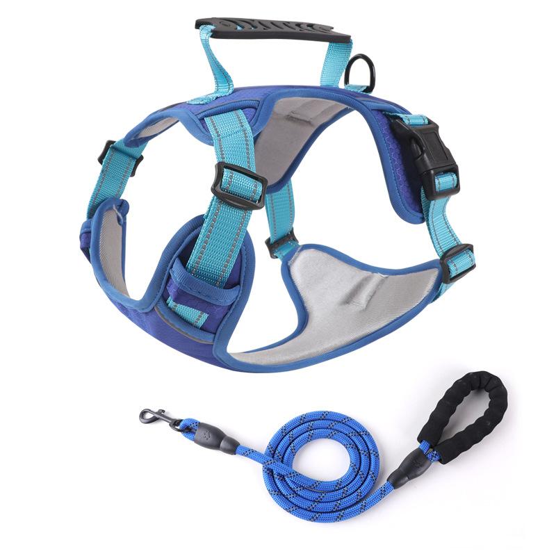 New Pet Chest Strap Explosion-proof Large Dog Chest and Back Reflective Commuter Dog Leash