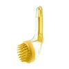 Pet Bathing Brush Long Handle Plastic Dog Bath Brush Soft Silicone Massage Brush Easy Clean Cat Hair Comb