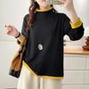 Navava NT3138 Basic Daily Inner Color Blocked TurTleneck Long Sleeve T shirT