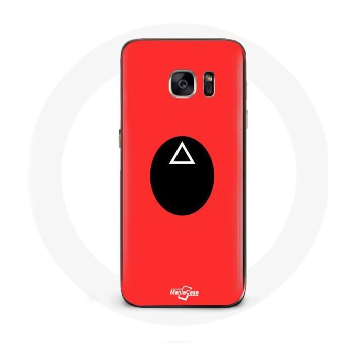 Case - Squid Game - Samsung Galaxy S7 Edge - Soft - Red - Triangle Mask