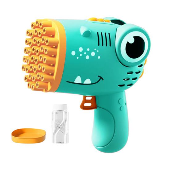Kids Bubble Machine Easy To Use Bubble Blower Toy Cartoon Dinosaur Design Bubble Obstacle Course Toy Portable Bubble Blower