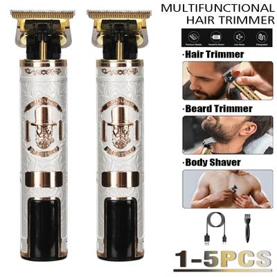 1-5 шт. в упаковке винтажная электрическая беспроводная машинка для стрижки волос T9 профессиональная машинка для стрижки волос триммер для мужчин машинка для стрижки бритва зажигалка для бороды