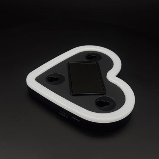 Yousheng Светодиодная неоновая лампа в форме сердца на солнечной батарее для окна автомобиля, беспроводная автоматическая атмосферная лампа, 5 режимов, украшение салона автомобиля с присосками