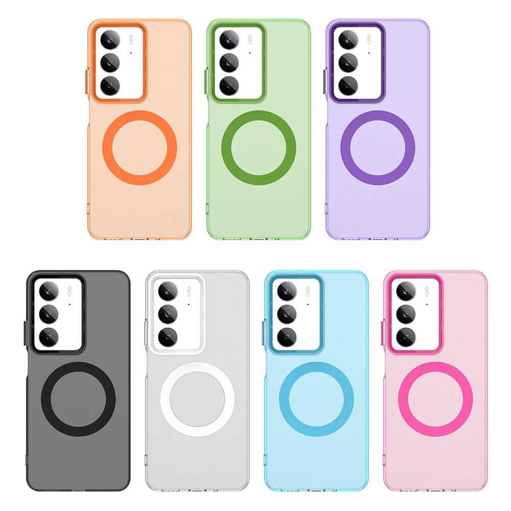 Матовый чехол Magsafe для телефона Realme C75 4G Защитный чехол для магнитной беспроводной зарядки Ударопрочная задняя крышка