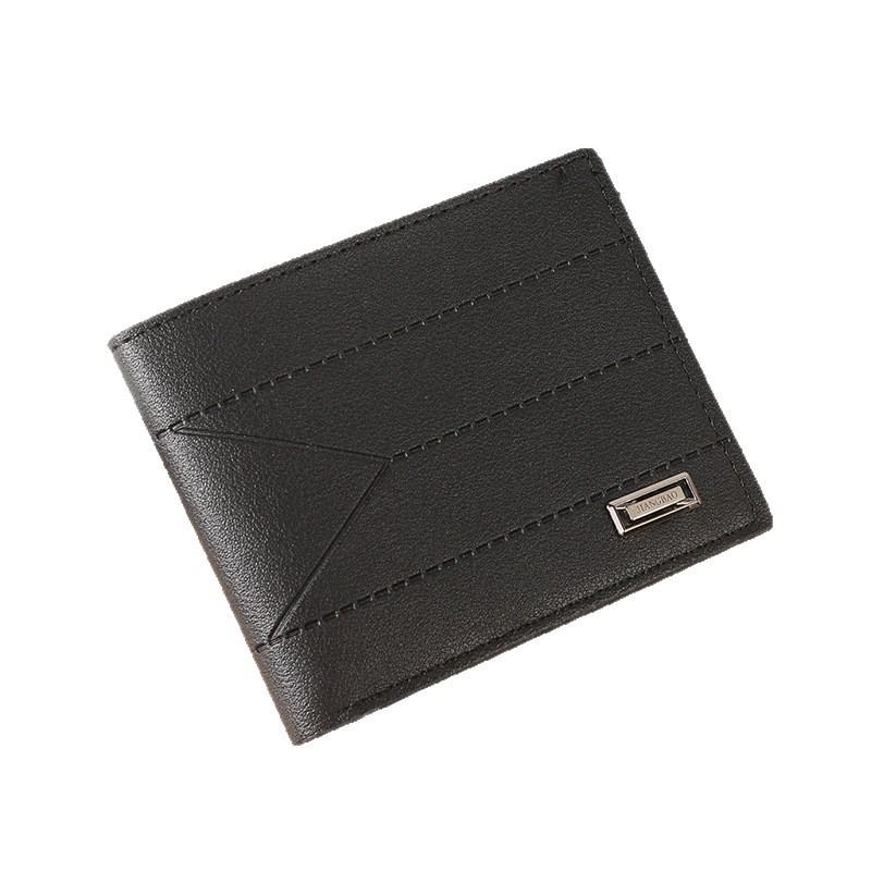 New Wallet Men's Short Wallet Green Fashion Embossed Horizontal Soft Wallet Large Capacity Multi-Card Wallet