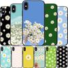 Черный силиконовый чехол для телефона «Ромашка» для iPhone 12 XR XS Max 5 5S SE 2020 6 6S 7 8 PLUS X 11Pro Max11