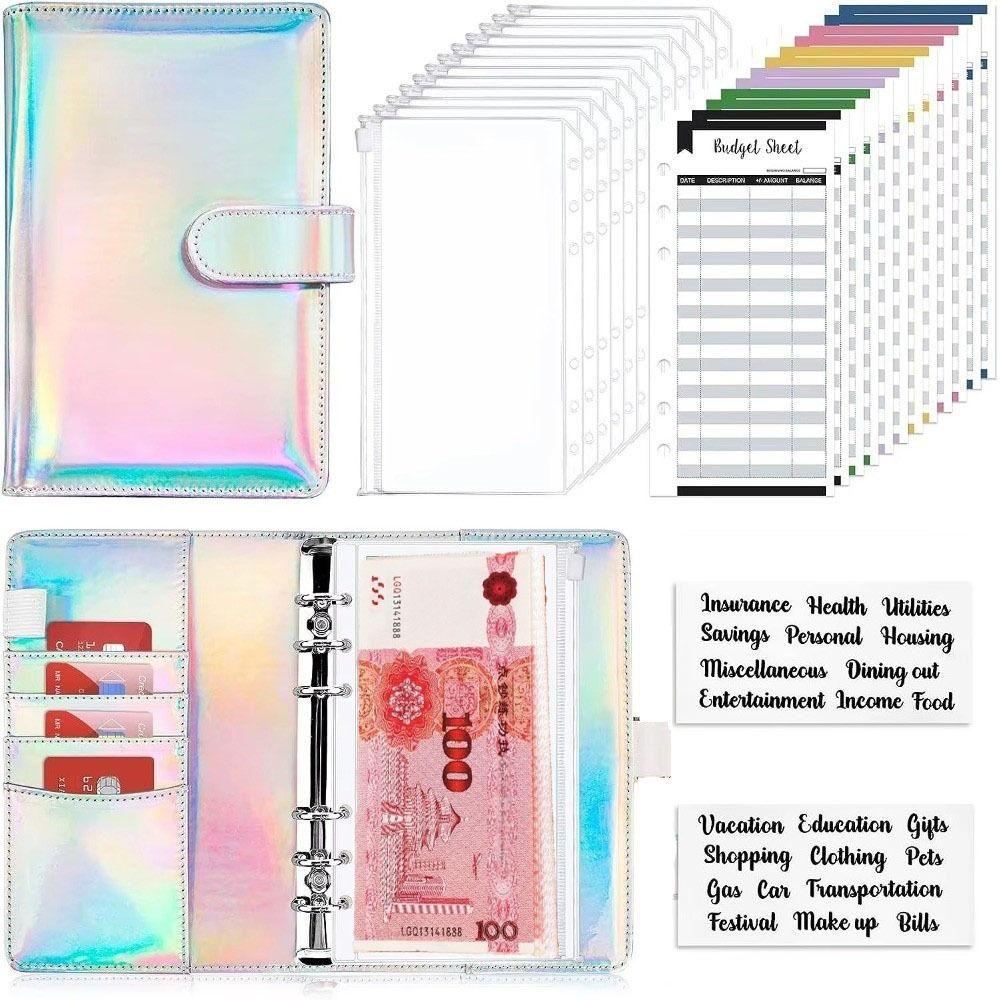 Cash Budget Envelope Challenge Notebook Loose-leaf Money Saving Binder Savings Notebook