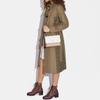 COACH shoulder bag Klare 22 Logo logo snap flap, coated canvas and leather, small square bag, chain bag, accordion bag, crossbody bag, small size