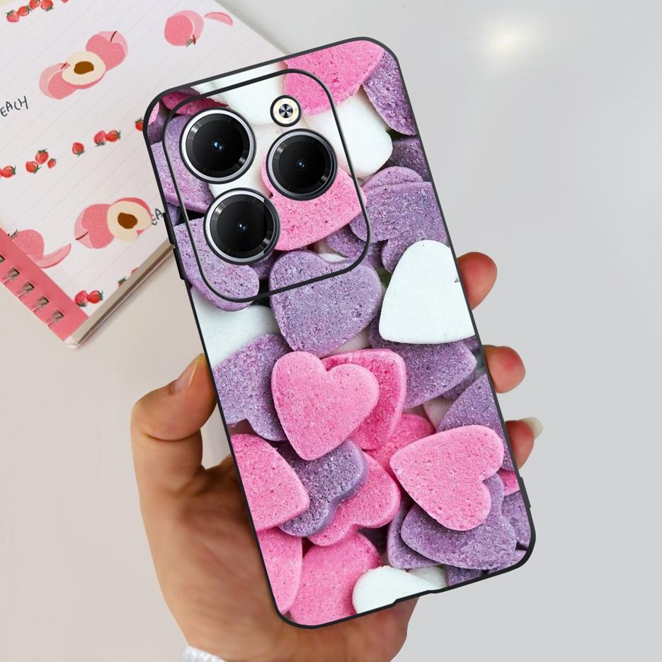 Чехол для Infinix Hot 40 Pro X6837 Милый Модный Чехол Мягкий Силиконовый Чехол для Телефона Для Infinix Hot 40i Hot40 Pro Hot40i Чехлы Бампер