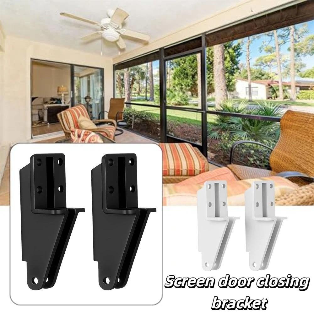2pcs Adjustable Screen Door Closer Bracket Replacement Parts Door Post Jamb Bracket Bedroom