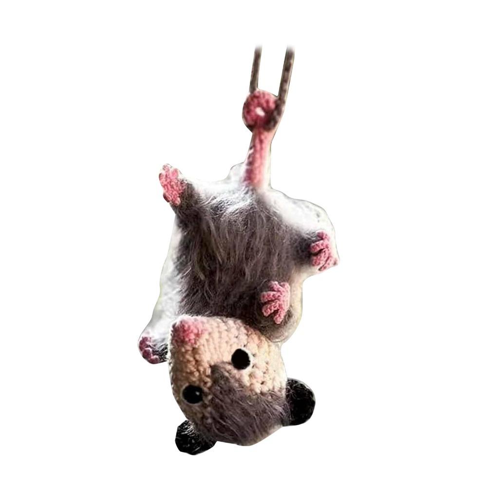 Pendant Car Hanging Ornament Crochet Screaming Possum Ornament Car Mirror Decor Rearview Mirror