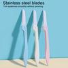 3pcs Eyebrow Dermaplaning Tool Extra Precision Folding Exfoliating Facial Hair Shaper Remover