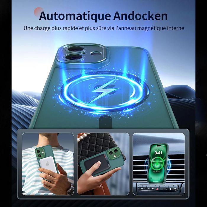 Coque de Protection - BOOLING - pour iPhone Air - avec Anneau Magnétique et Film Caméra - Vert Nuit