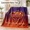 Custom Text Flannel Blanket AS Roma Print Warm Cozy Blanket Home Sofa Bedding