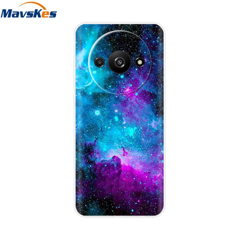 For Xiaomi Redmi A3 2024 Case Transparent Cute Soft Silicone TPU Coque Funda For RedmiA3 A 3 4G Phone Cover Clear Capa 6.71''