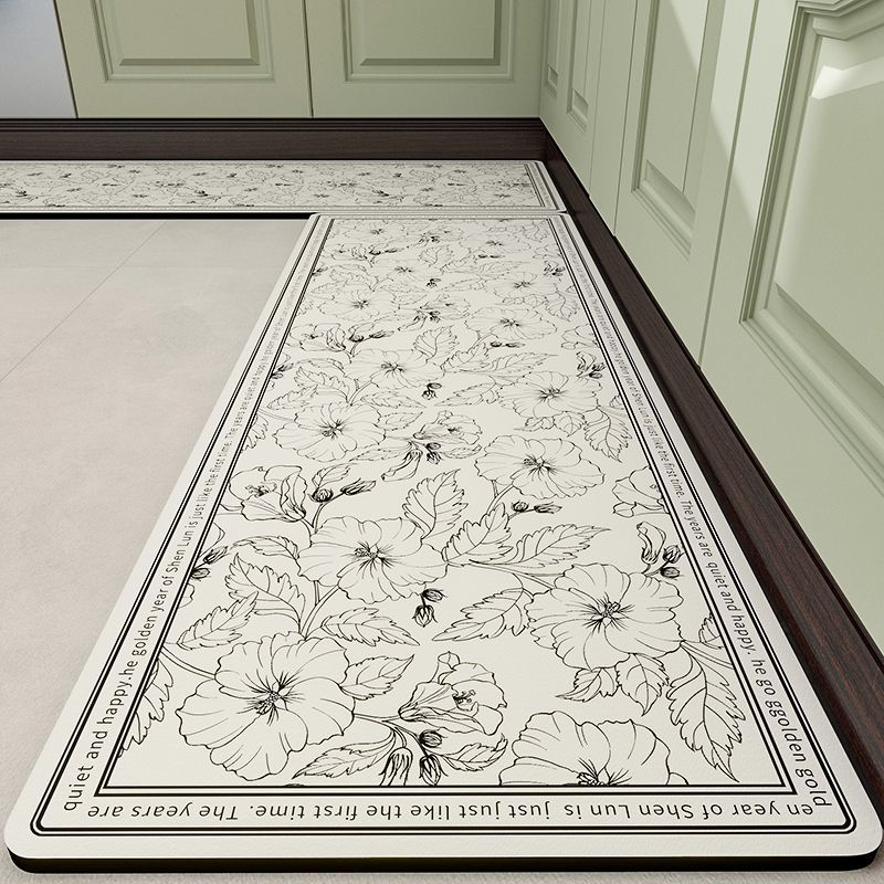 Утолщенные кухонные коврики нескользящие и маслостойкие протираемые не моющиеся грязеотталкивающие коврики для ног абсорбирующие силиконовые коврики