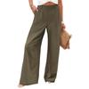 Women's Wide Leg Pants High Elastic Waisted In The Back Business Work Trousers Long Casual Pants