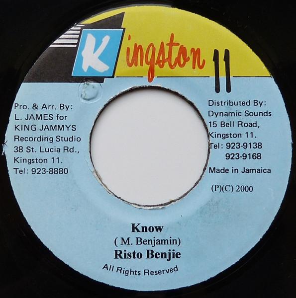 Пластинка 7 дюймов RISTO BENJI Know NONE Kingston 11 2000 Ямайка Регги Ска Даб Б/у
