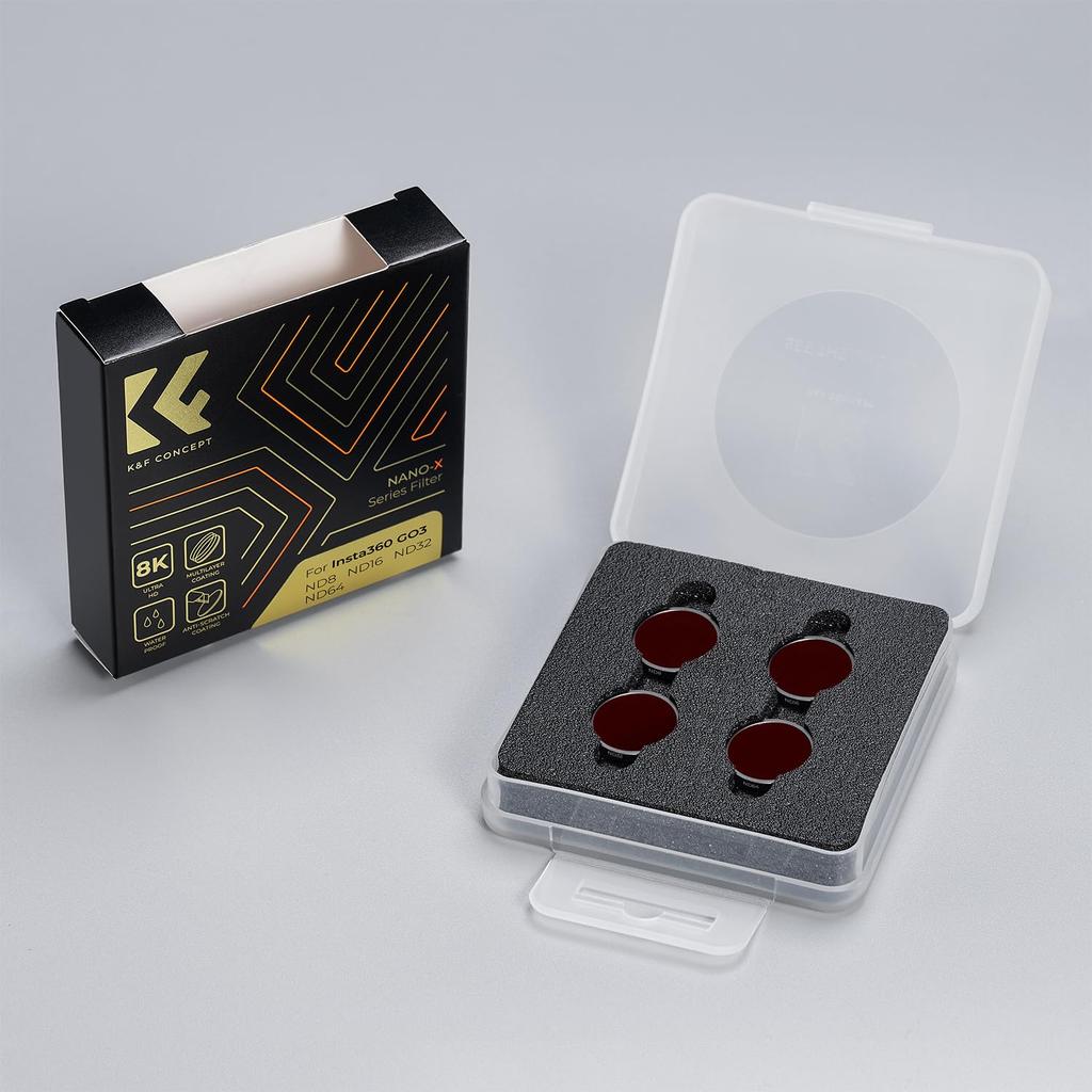 Фильтр Concept ND для Insta360 GO 3 Регулировка светоослабления Нейтральный фильтр оптической плотности AGC Высокое пропускающее нанопокрытие Водонепроницаемый и