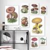 Retro Art Beautiful Color Mushroom Canvas Painting Kitchen Wall Art Plant Poster Living Room Corridor Home Decoration Mural No Frame