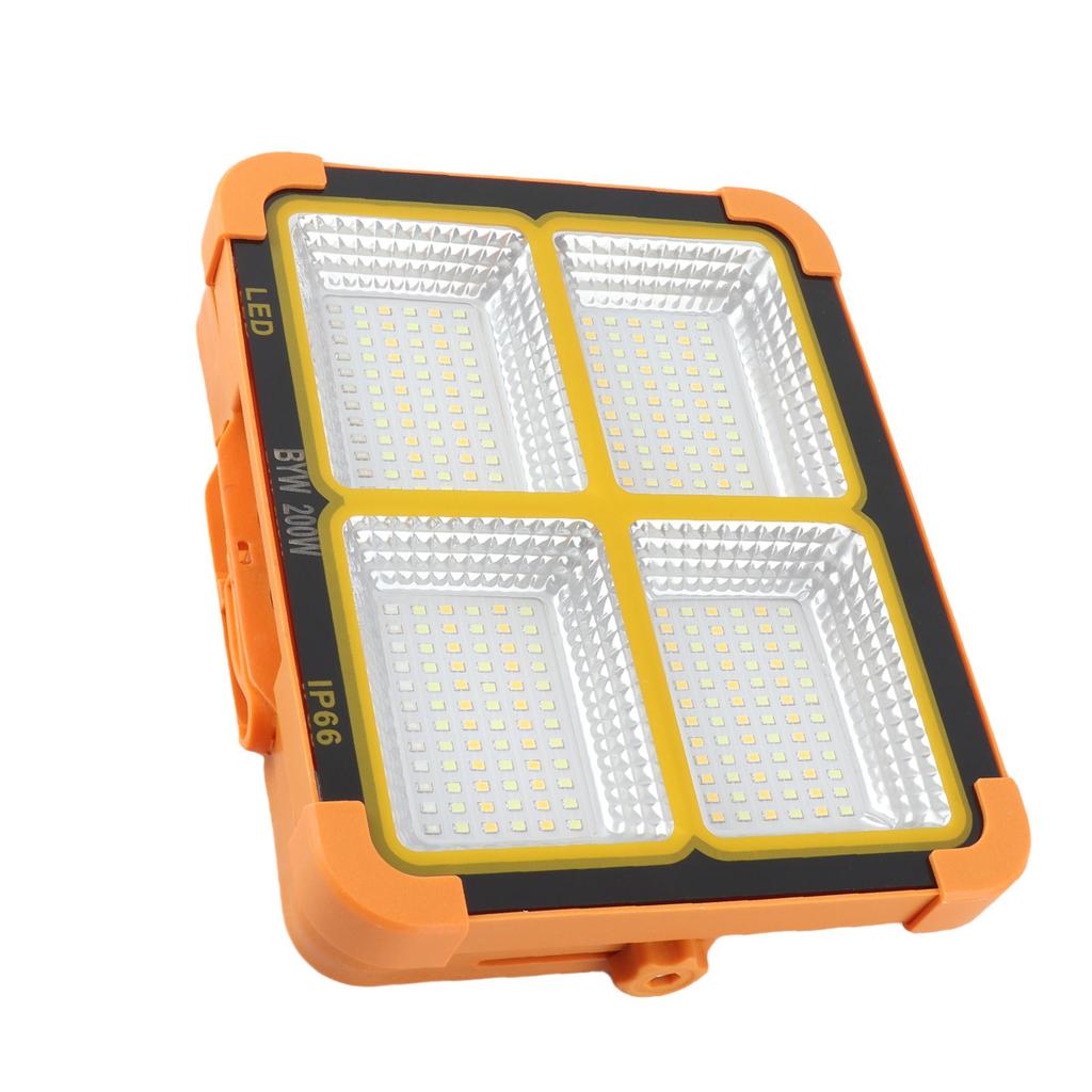 Светодиодный портативный солнечный рабочий фонарь 200 Вт 7000 мАч 15000 лм 288 светодиодов 4 режима IP65 Перезаряжаемый аварийный рабочий фонарь