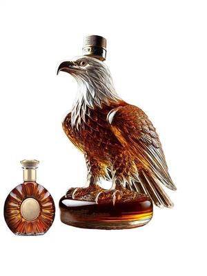 Маленький ликерный графин Eagle, уникальный стеклянный графин для виски Hawk, стеклянный графин для папы и мужа, для любителей виски, подарки