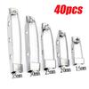 40Pcs Metal Brooch Pins Base Brooch 15/20/25/30/35/38/40mm Lock Back Safety Holder Findings for Jewelry Making Brooch DIY
