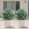Artificial Potted Tree with Ground Stakes, UV Resistant Outdoor Faux Camellia Topiary Plants, Lifelike Fake Camellia Shrubs Bushes for Front