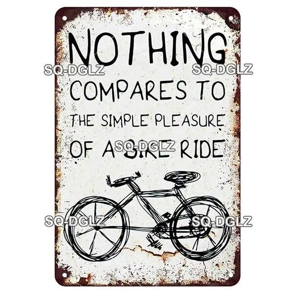 [SQ-DGLZ] Винтаж Ретро Ride Bike Life Оловянная вывеска Металлическая вывеска Магазинная тарелка Домашний бар Наклейка на стену Украшение Табличка Плакат Декор Подарок
