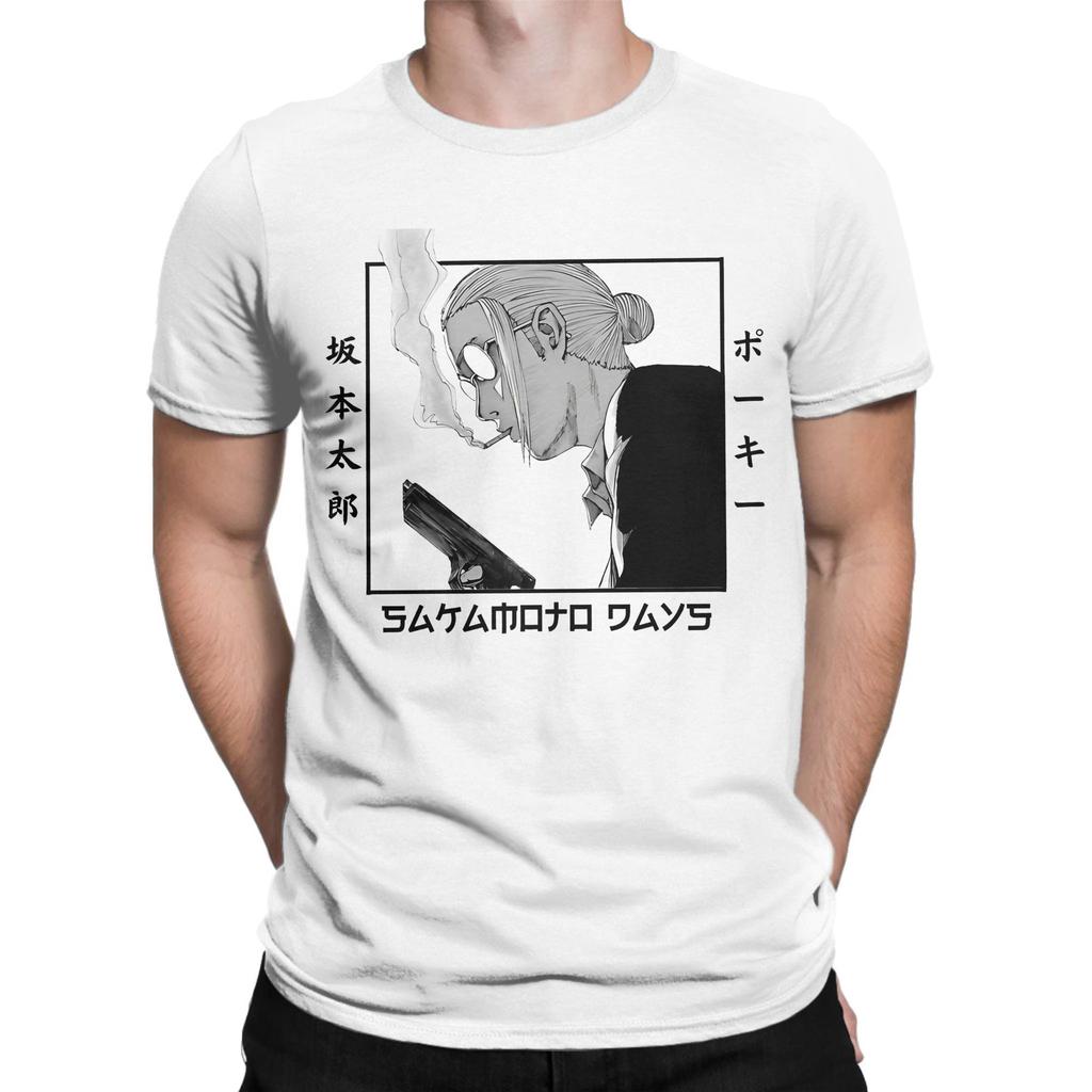 Sakamoto Days - Таро Сакамото На Японском Футболка Манга Аниме Футболки из Чистого Хлопка С Круглым Вырезом и Коротким Рукавом 4XL 5XL Одежда