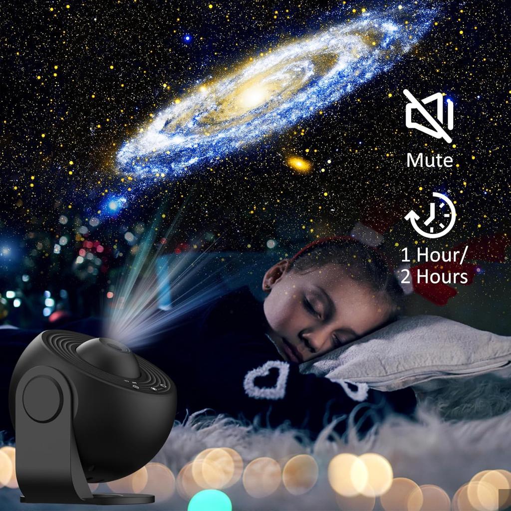 Star Projector,Planetarium Projector Galaxy Projector for Bedroom,360 Degree Rotation Galaxy Night Light with 4K Replaceable 13 Galaxy Discs Large