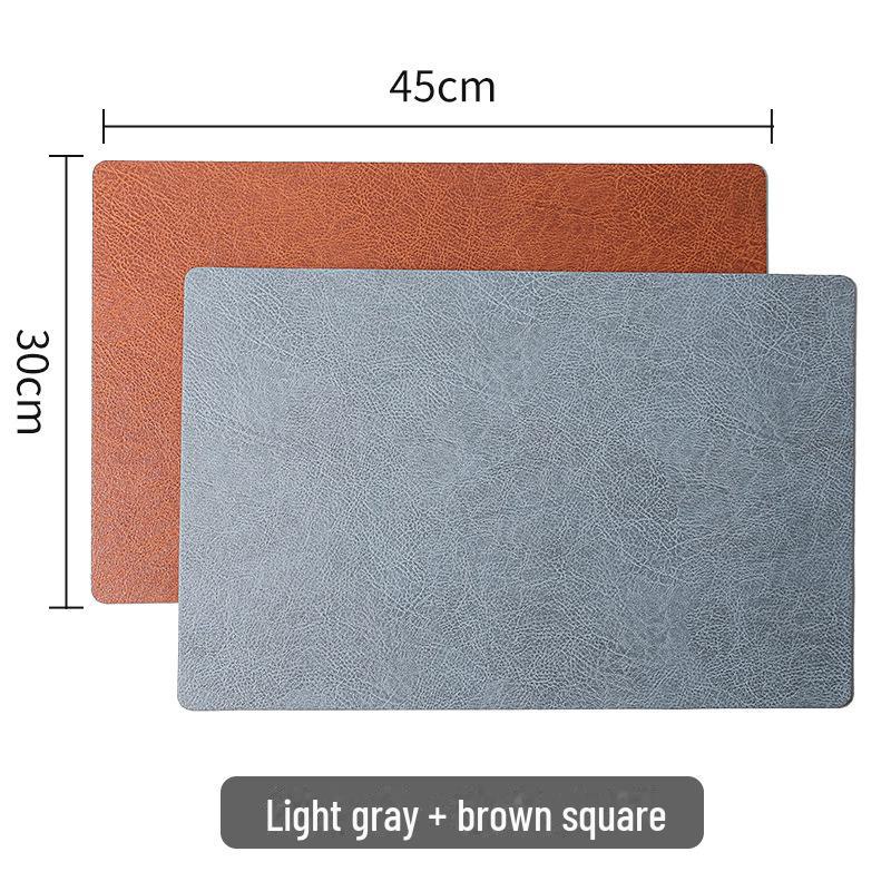 Двусторонние кожаные плейсматы в скандинавском стиле: Нескользящие, водонепроницаемые, теплоизоляционные подкладки для столов дома и в отеле