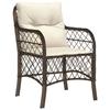 VidaXL Ensemble de Bistro avec Coussins 3 pcs, Table et Chaises de Jardin, Ensemble de Meubles d'Extérieur Balcon, Moderne, 3212117