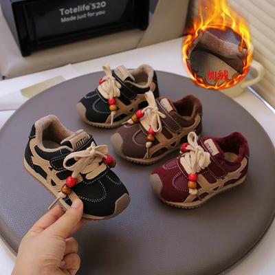 Мальчики флисовые кроссовки зима новые 1-3-6 лет дети две хлопковые туфли Форрест Гамп детский сад детский теплые туфли