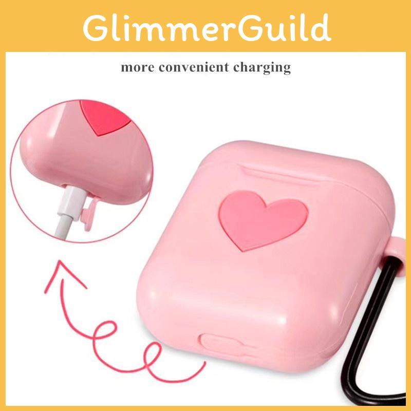 Love Heart Protective Bag Cover For Airpods Made Of Soft Skin-friendly Silicone