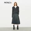 MO&Co. Acetate Cashmere Blend Zip-Up Pullover Sweater