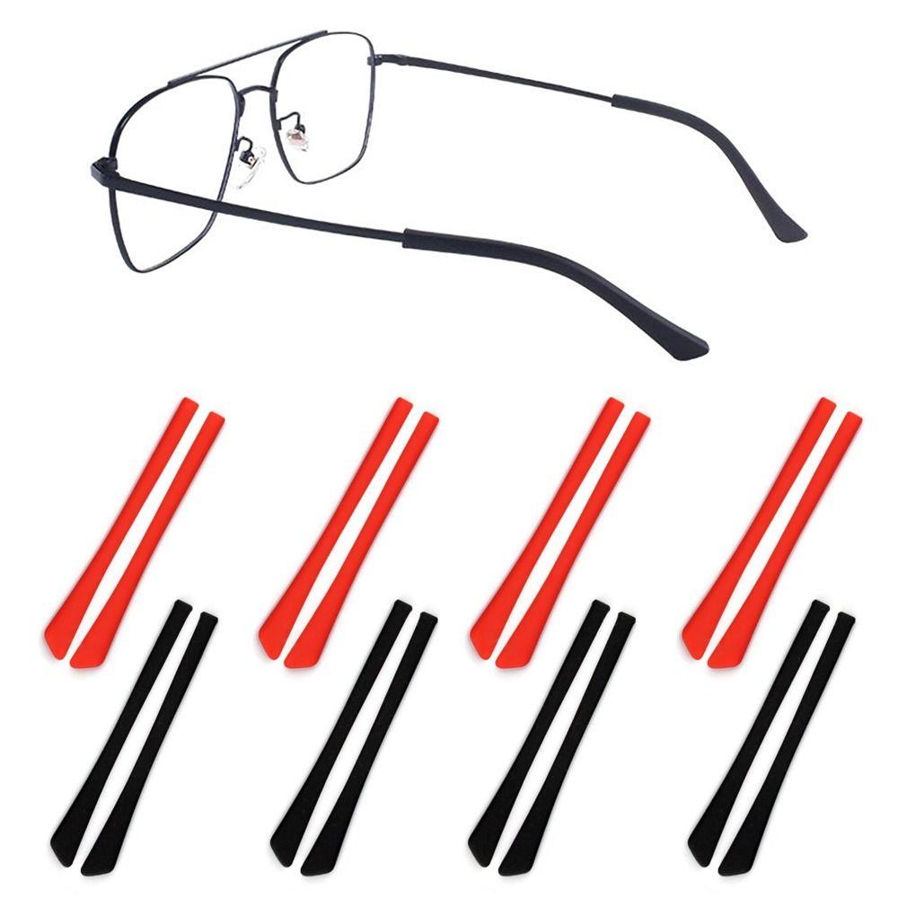 8 пар разноцветных наконечников для очков, мягкие трубчатые рукава, противоскользящие накладки на уши для очков, для улицы