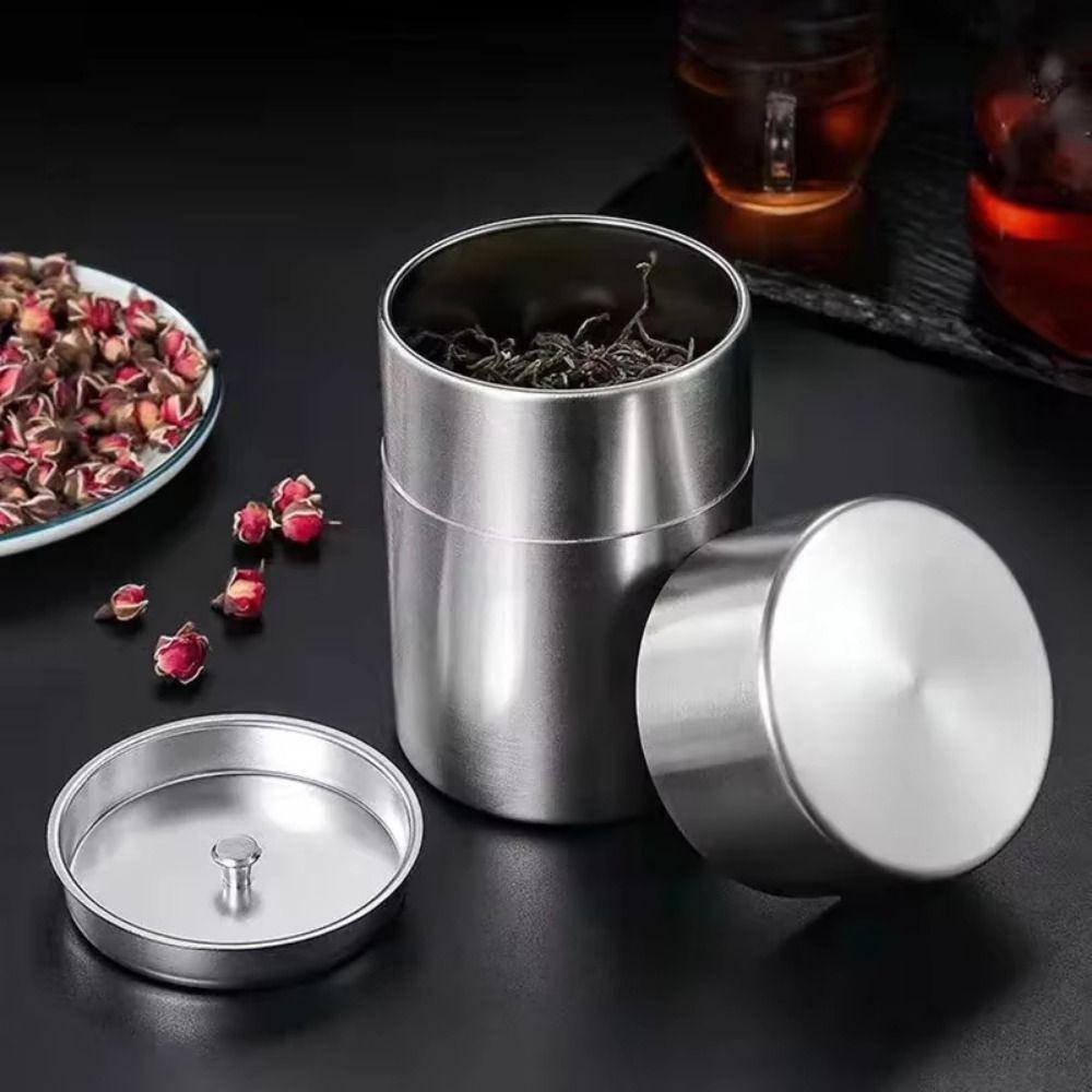 Airtight Double Lids Double Deckel Tea Tins Odor Proof Tea Caddies Container Tea Bags Storage