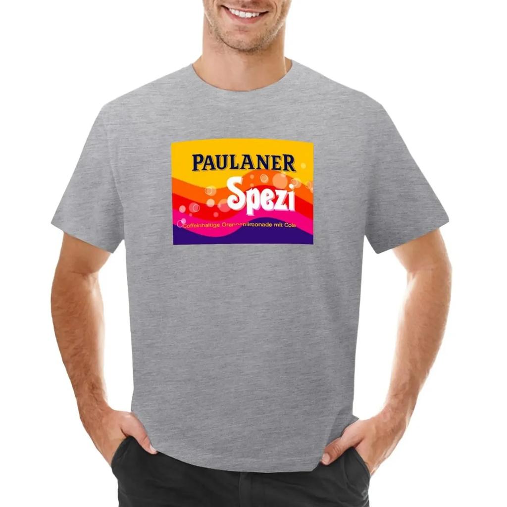 Футболка Paulaner Spezi Винтажная Кастомная Кавайная Одежда Тренировочные Футболки для Мужчин Минималистичная Футболка Стритвир Футболка