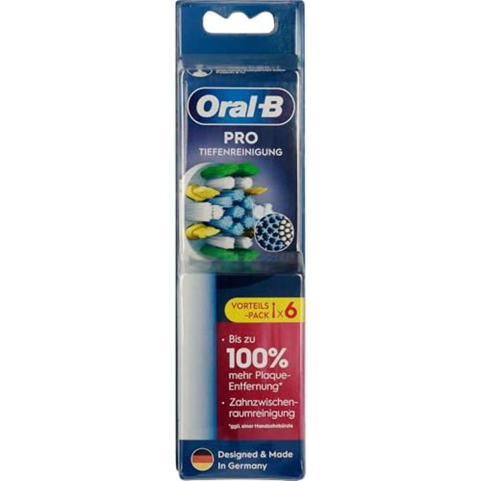 Насадки для чистки - Oral-B - Набор из 6 штук - Щетинки X-образной формы - Глубокая очистка - Индикатор износа