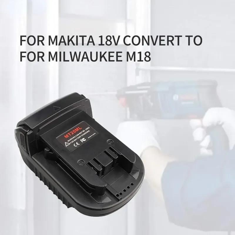MT20ML Battery Adapter Converter For Makita 18V Li-ion Battery To Milwaukee 18V ForMAKITA BL1860B/BL1860/BL1850B